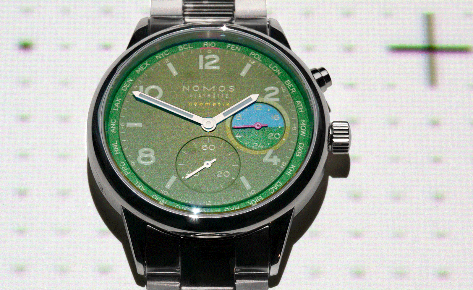 watch with green dial