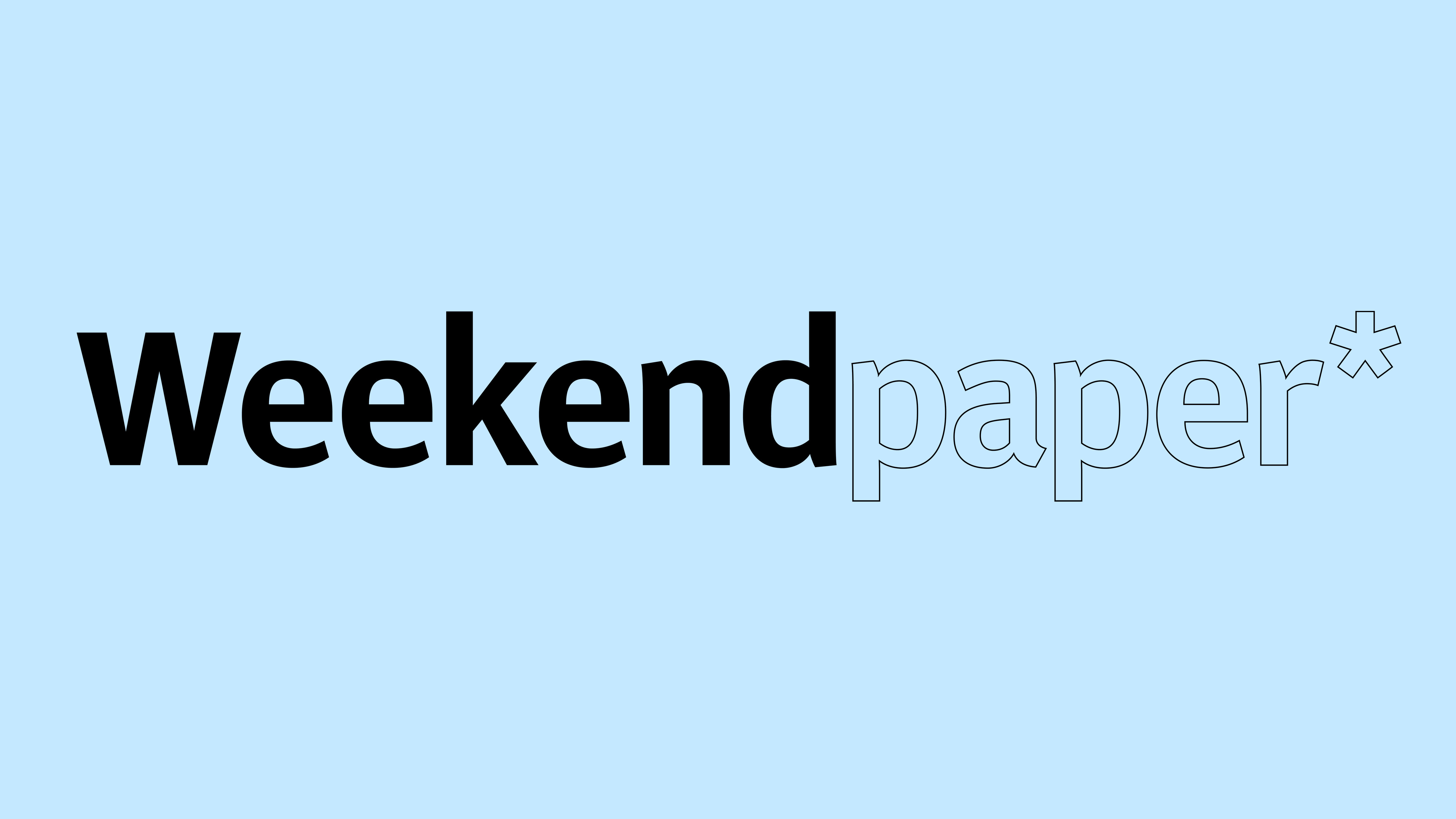 Weekendpaper* newsletter logo