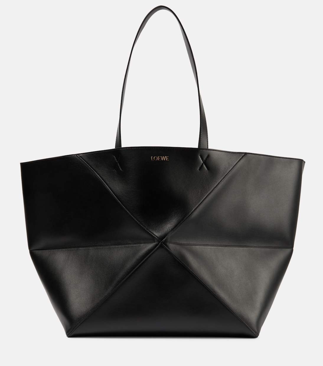 Puzzle Fold Xl Leather Tote Bag