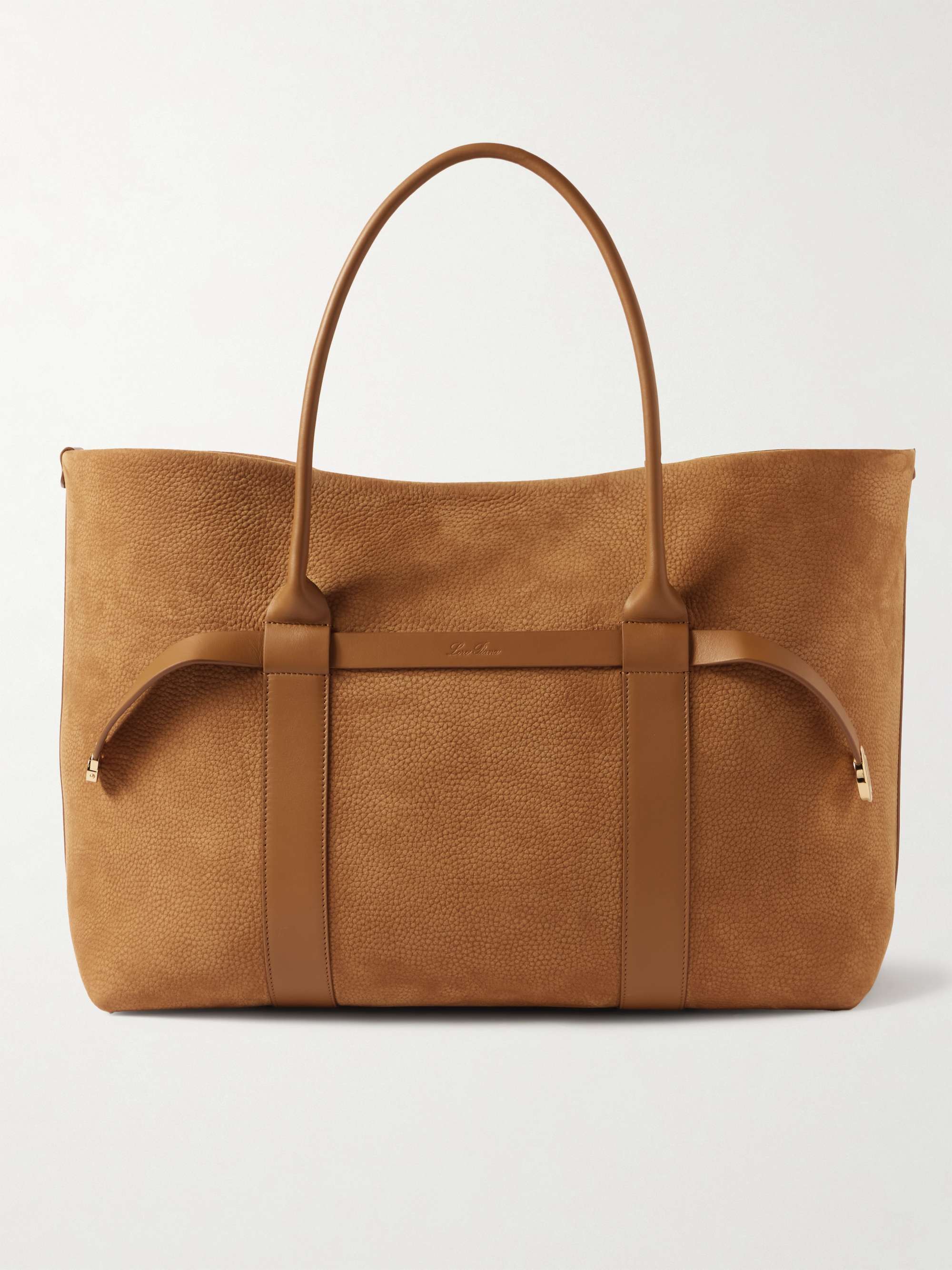 Ghiera Large Leather-Trimmed Nubuck Tote